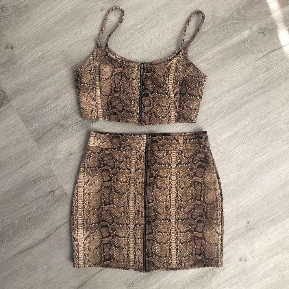 2 Piece Snake Print Set